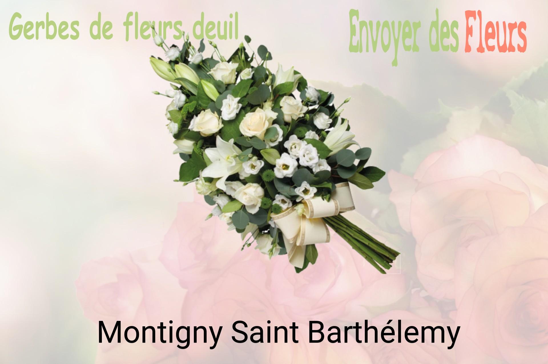 Gerbe de fleurs de deuil livrée à Montigny-Saint-Barthélemy